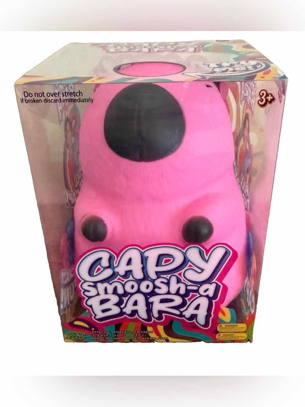 Smoosh-a-Bara Pink Plush Body Squeeze - Limited Edition New